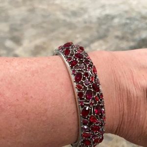 Brighton ‘one love’ red hinged bangle bracelet